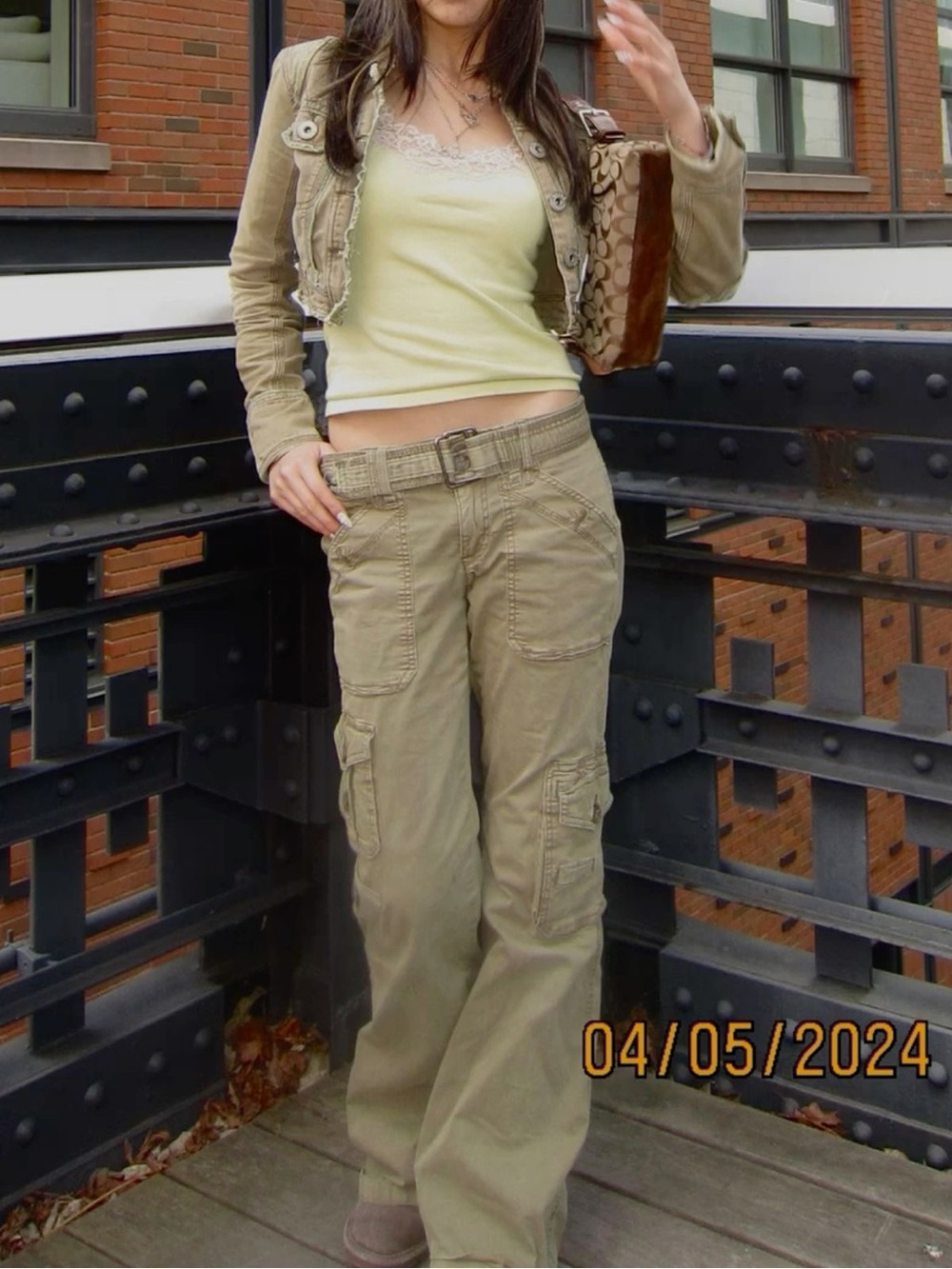 Smart Set Y2K Low-rise Tan Cargo Pants - 100% cotton